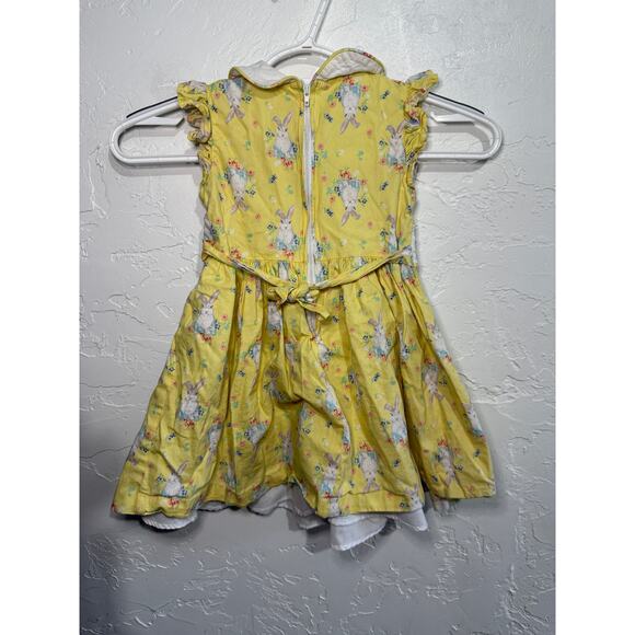 Iris & Ivy bunny easter peasant dress girls 3T prairie cottagecore fairy vintage - Picture 4 of 5
